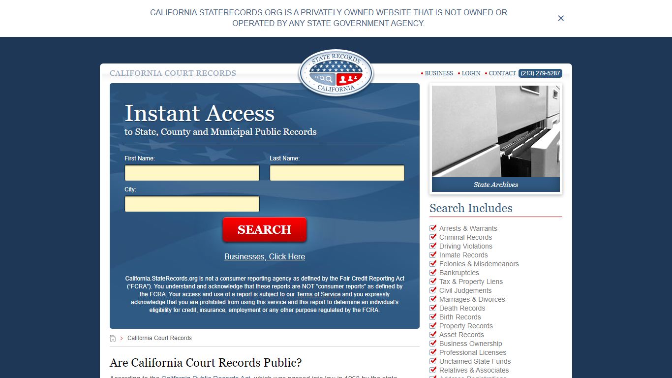 California Court Records | StateRecords.org